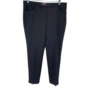 Vince Camuto Womens Dress Pants Tapered Leg Career Trouser Pocket Black Size 8